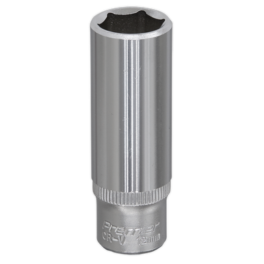 Sealey - WallDrive Socket 12mm Deep 1/4inchSq Drive