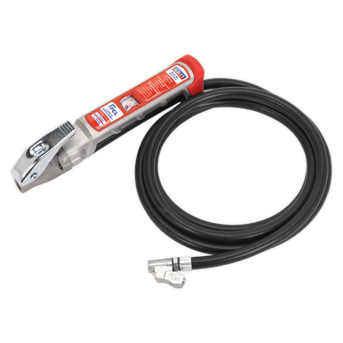 Sealey - Professional Tyre Inflator with 2.5m Hose and Clip-On Connector