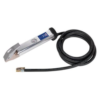 Sealey - Tyre Inflator with 2.7m Hose and Clip-On Connector