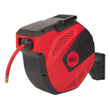 Sealey - Air Hose Reel Auto-Rewind Control 15m Dia10mm ID Rubber Hose