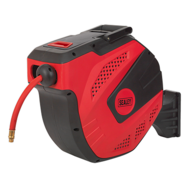 Sealey - Air Hose Reel Auto-Rewind Control 20m Dia10mm ID Rubber Hose