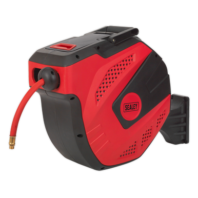 Sealey - Air Hose Reel Auto-Rewind Control 30m Dia10mm ID Rubber Hose