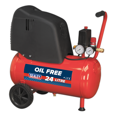 Sealey - Compressor 24L Belt Drive 1.5hp Oil Free