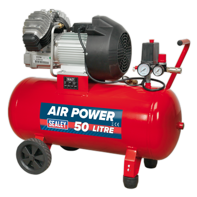 Sealey - Compressor 50L V-Twin Direct Drive 3hp