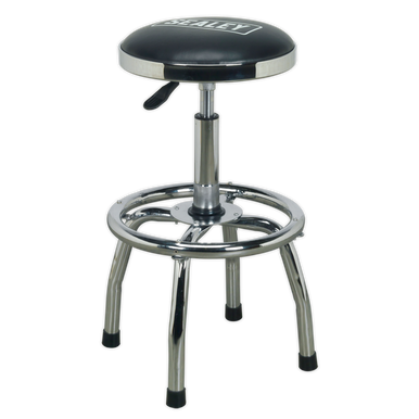 Sealey - Workshop Stool Heavy-Duty Pneumatic with Adjustable Height Swivel Seat