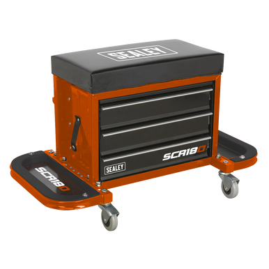 Sealey - Mechanic's Utility Seat and Toolbox Orange