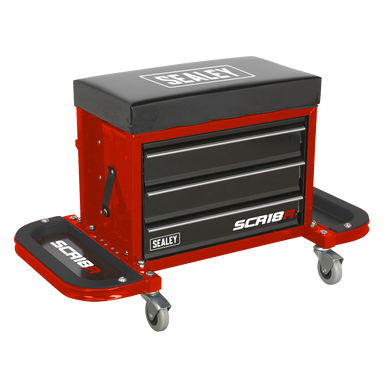 Sealey - Mechanic's Utility Seat and Toolbox Red