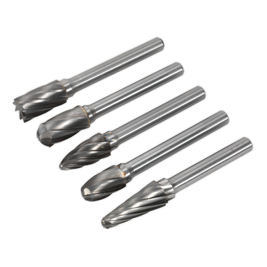 Sealey - Tungsten Carbide Rotary Burr Set 5pc Ripper/Coarse