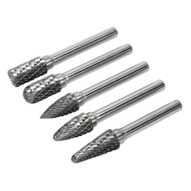 Sealey - Tungsten Carbide Rotary Burr Set 5pc
