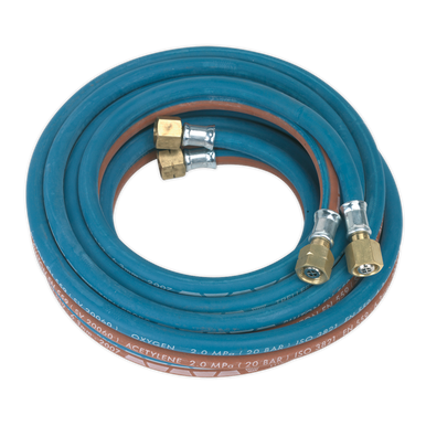 Sealey - Twin Rubber Hose Set Oxyacetylene 4.5m