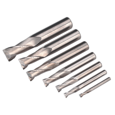Sealey - HSS End Mill Set Dia4-16mm 2 Flute
