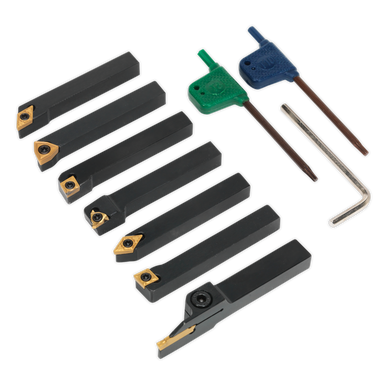 Sealey - Indexable 10mm Lathe Turning Tool Set 7pc