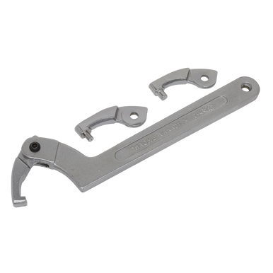 Sealey - Adjustable C Spanner Hook and Pin Wrench Set 4pc 51-121mm