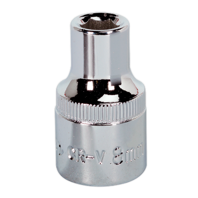 Sealey - WallDrive Socket 8mm 1/2inchSq Drive Fully Polished