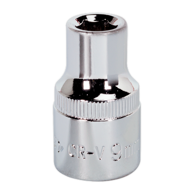 Sealey - WallDrive Socket 9mm 1/2inchSq Drive Fully Polished