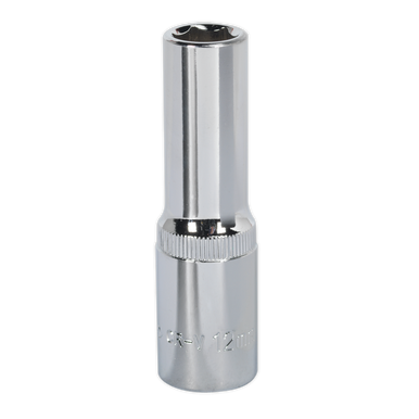 Sealey - WallDrive Socket 12mm Deep 1/2inchSq Drive Fully Polished