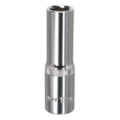 Sealey - WallDrive Socket 13mm Deep 1/2inchSq Drive Fully Polished