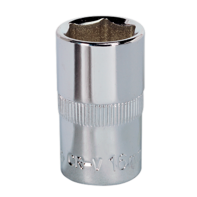 Sealey - WallDrive Socket 16mm 1/2inchSq Drive Fully Polished