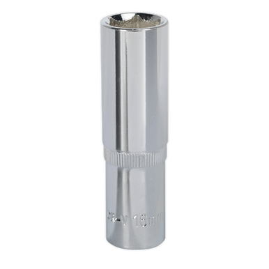 Sealey - WallDrive Socket 16mm Deep 1/2inchSq Drive Fully Polished