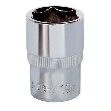 Sealey - WallDrive Socket 19mm 1/2inchSq Drive Fully Polished