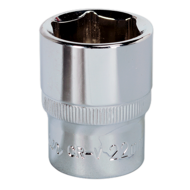 Sealey - WallDrive Socket 22mm 1/2inchSq Drive Fully Polished