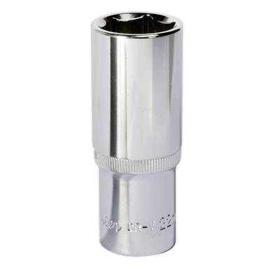 Sealey - WallDrive Socket 22mm Deep 1/2inchSq Drive Fully Polished
