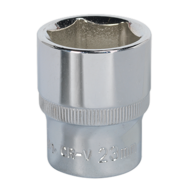 Sealey - WallDrive Socket 23mm 1/2inchSq Drive Fully Polished
