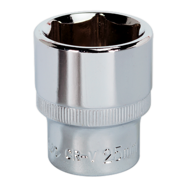 Sealey - WallDrive Socket 25mm 1/2inchSq Drive Fully Polished