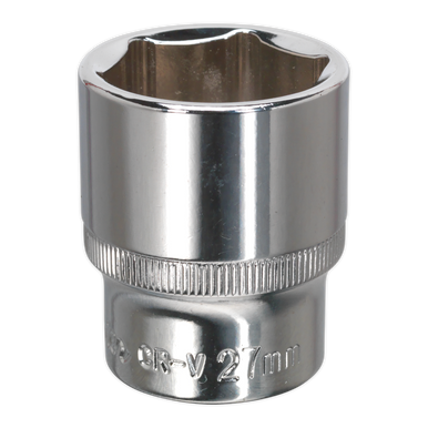 Sealey - WallDrive Socket 27mm 1/2inchSq Drive Fully Polished