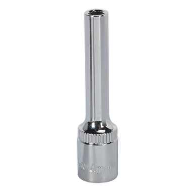 Sealey - WallDrive Socket 4mm Deep 1/4inchSq Drive Fully Polished