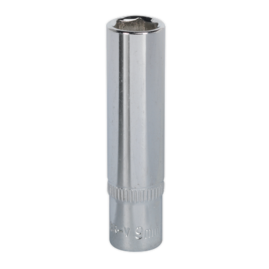 Sealey - WallDrive Socket 9mm Deep 1/4inchSq Drive Fully Polished