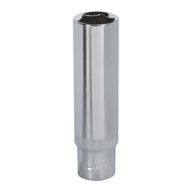 Sealey - WallDrive Socket 10mm Deep 1/4inchSq Drive Fully Polished