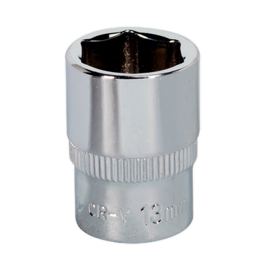 Sealey - WallDrive Socket 13mm 1/4inchSq Drive Fully Polished