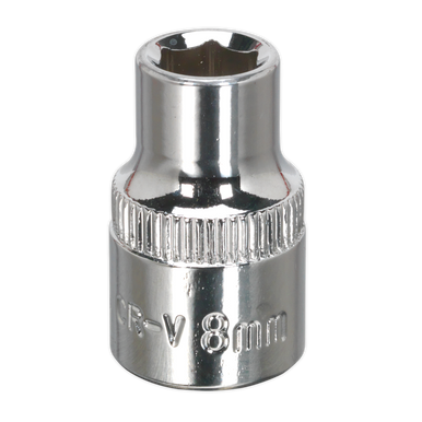 Sealey - WallDrive Socket 8mm 3/8inchSq Drive Fully Polished