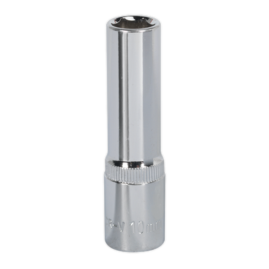 Sealey - WallDrive Socket 10mm Deep 3/8inchSq Drive Fully Polished