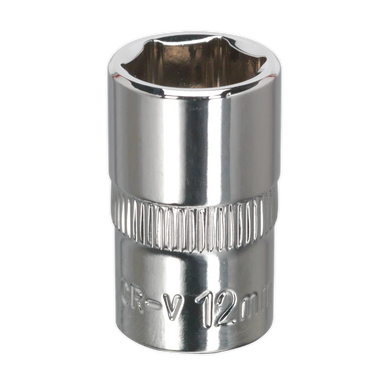 Sealey - WallDrive Socket 12mm 3/8inchSq Drive Fully Polished
