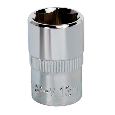 Sealey - WallDrive Socket 13mm 3/8inchSq Drive Fully Polished