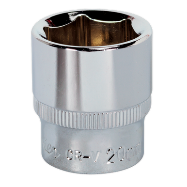 Sealey - WallDrive Socket 20mm 3/8inchSq Drive Fully Polished