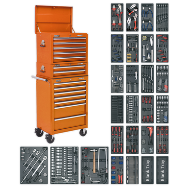 Sealey - Tool Chest Combination 14 Drawer with Ball Bearing Slides with 1179pc Tool Kit