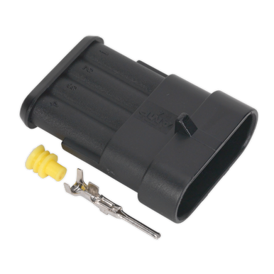 Sealey - Superseal Male Connector 4-Way Pack of 3