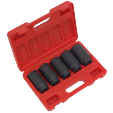 Sealey - Impact Hub Nut Socket Set 5pc 1/2inchSq Drive