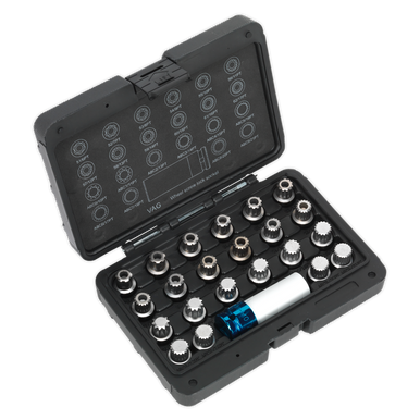 Sealey - Locking Wheel Nut Key Set 23pc VAG