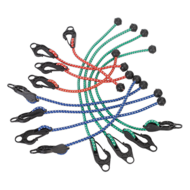 Sealey - Assorted Tarpaulin Cord Set 12pc