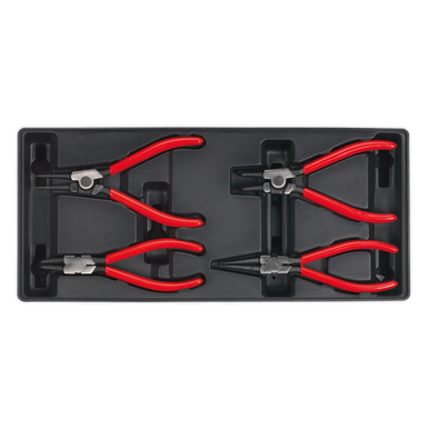 Sealey - Tool Tray with Circlip Pliers Set 4pc