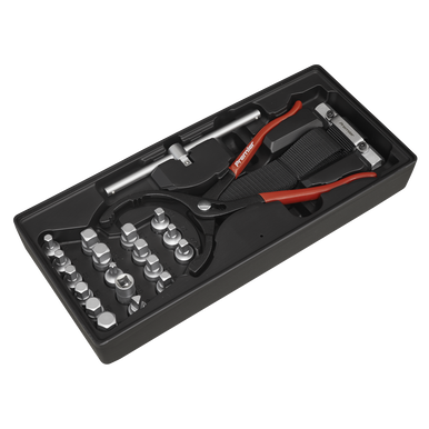 Sealey - Tool Tray with Oil Filter Wrench Pliers and Drain Plug Set 21pc