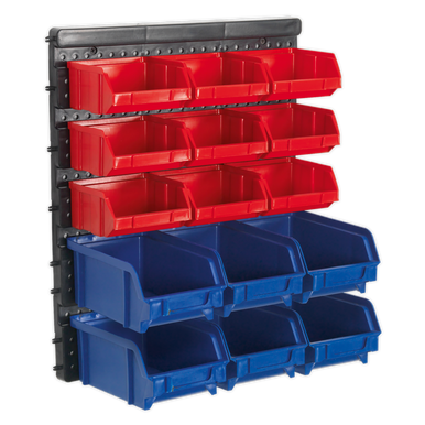 Sealey - Bin Storage System Wall Mounting 15 Bins