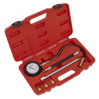 Sealey - Petrol Engine Compression Tester Deluxe Kit 6pc