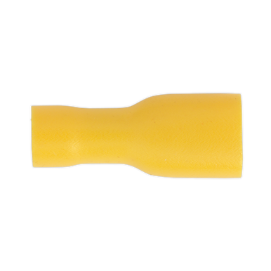 Sealey - Fully Insulated Terminal 6.3mm Female Yellow Pack of 100