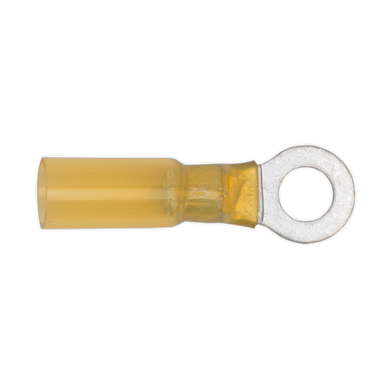 Sealey - Heat Shrink Ring Terminal Dia6.4mm Yellow Pack of 25