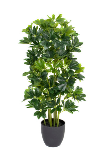 Artificial 95cm Schefflera Umbrella Plant in Black Pot